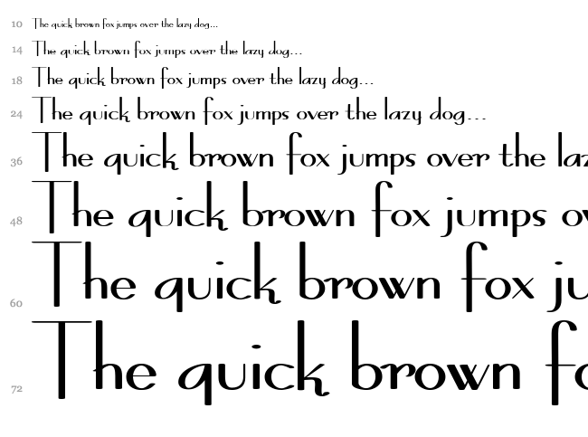 Bernardo Moda Contrast font waterfall